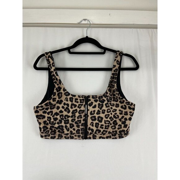 Good American Leopard Print Bra Top - Picture 2 of 8